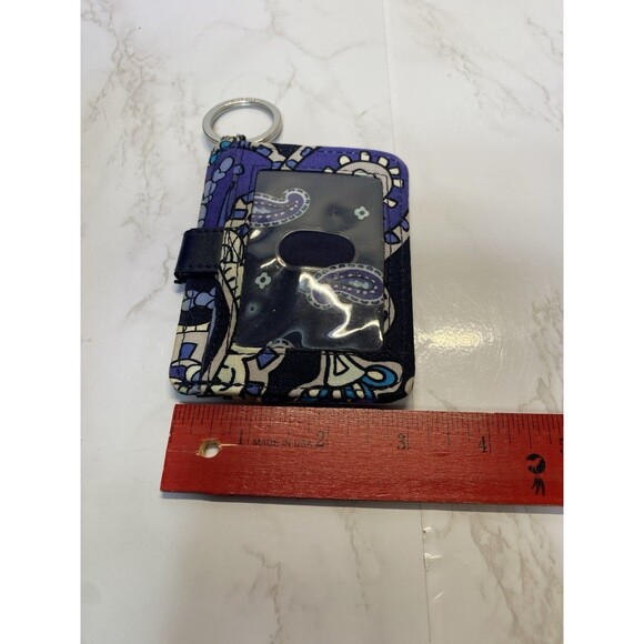 Vera Bradley Iconic In A Snap Card Case & Breakaway Lanyard Deep Nigh Paisley - Picture 2 of 3